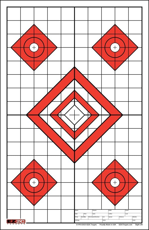Five Diamonds Target #28 — 11×17 (25-Pack)