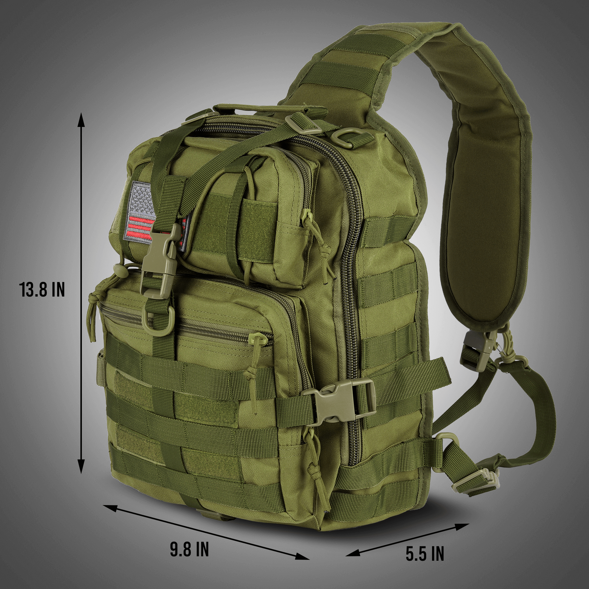 XGear Tactical 14L Range Sling Bag 800D Nylon EDC — product detail close-up
