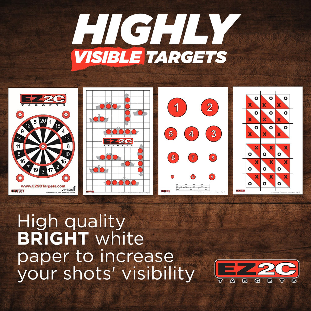 Four Fun Game Targets — 11x17 inch