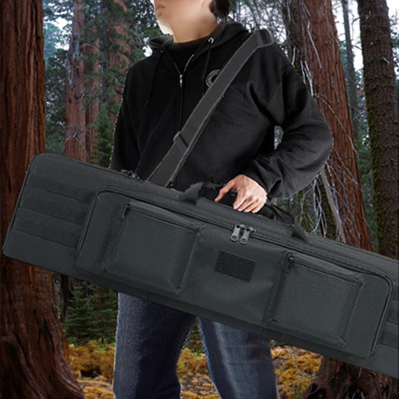 Tactical Rifle Case — Velvet-Lined Soft Bag with MOLLE Panels
