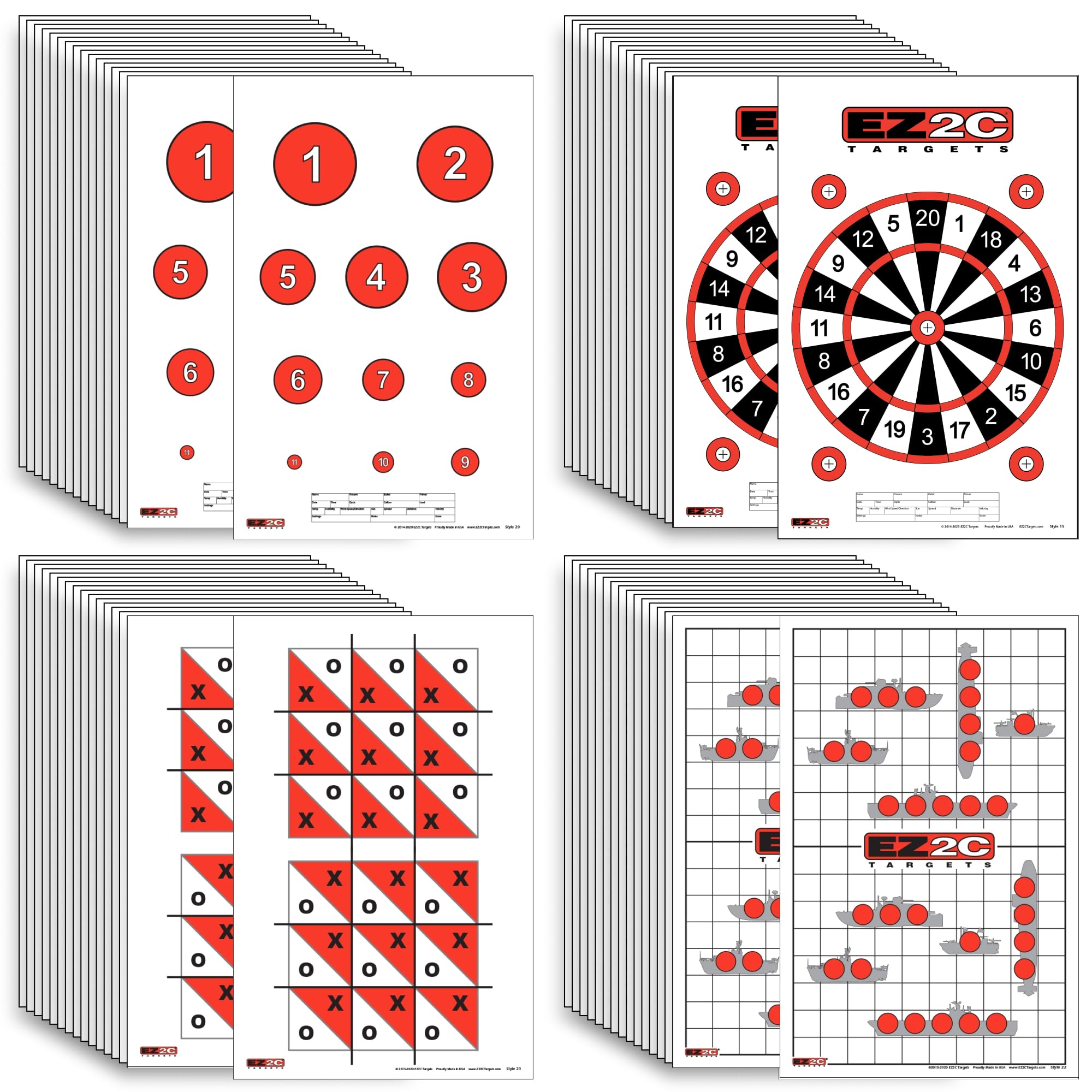 Four Fun Game Targets — 11×17