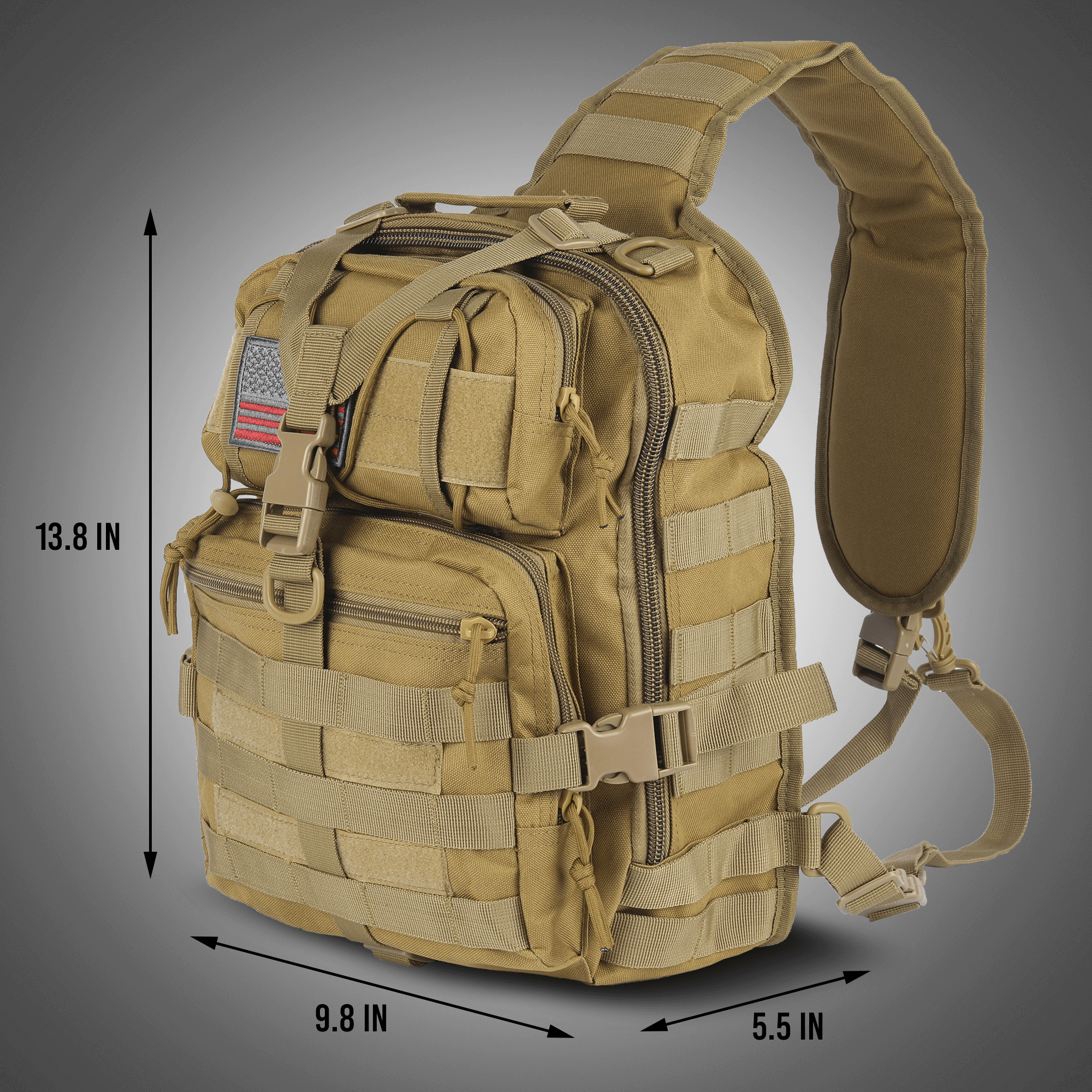 XGear Tactical 14L Range Sling Bag 800D Nylon EDC — material and build quality
