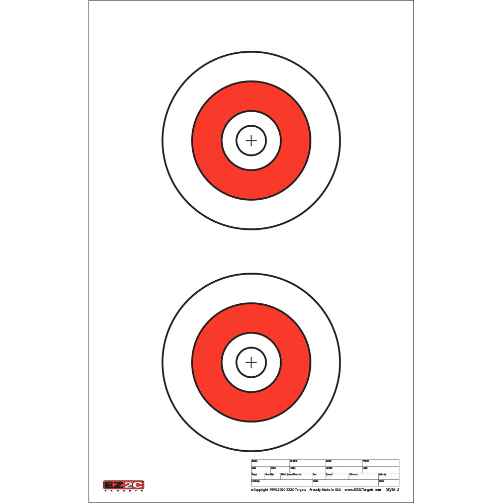 Double Bullseye Target — 11x17 inch