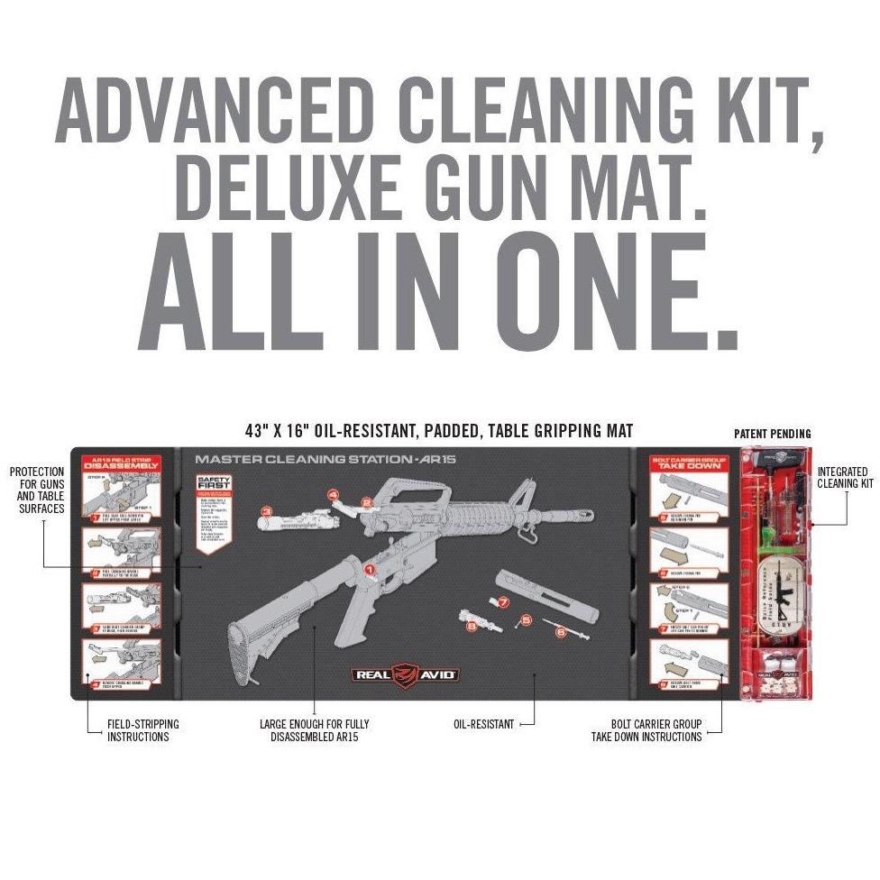 Master Cleaning Station™ AR-15 — Integrated Cleaning Kit & Mat
