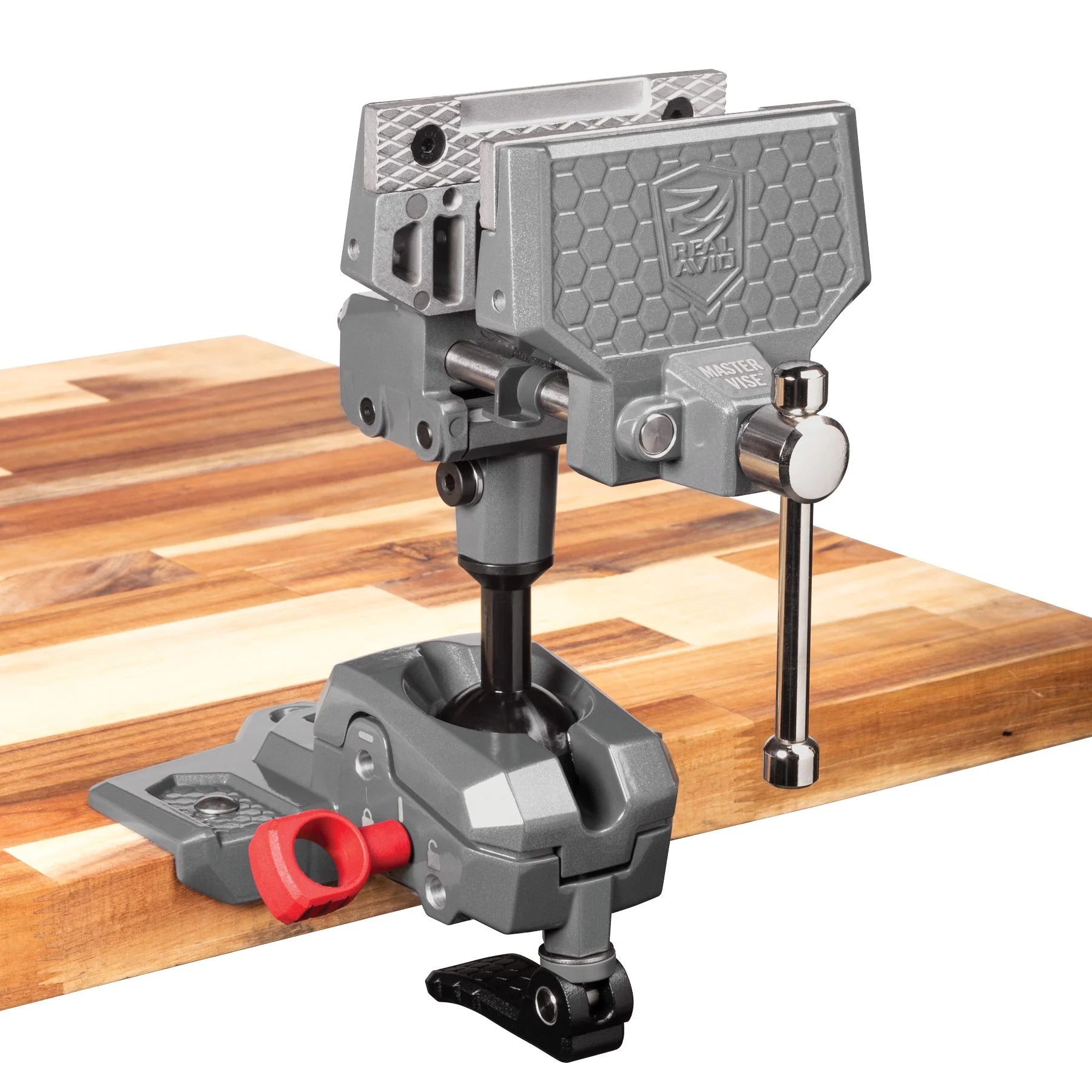 Master Gun Vise Articulating Bench Vise — compatibility demonstration