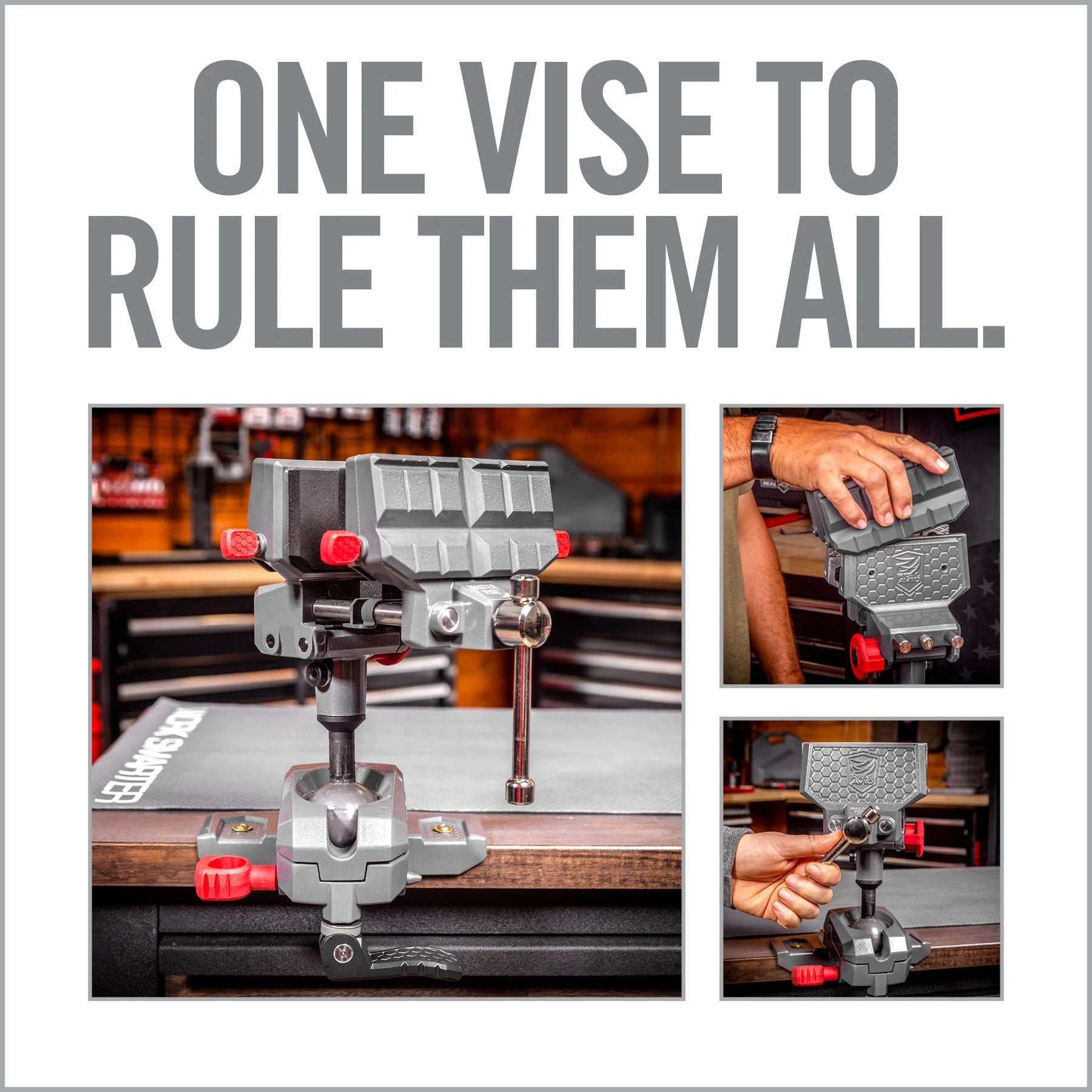 Master Gun Vise Articulating Bench Vise — feature highlight