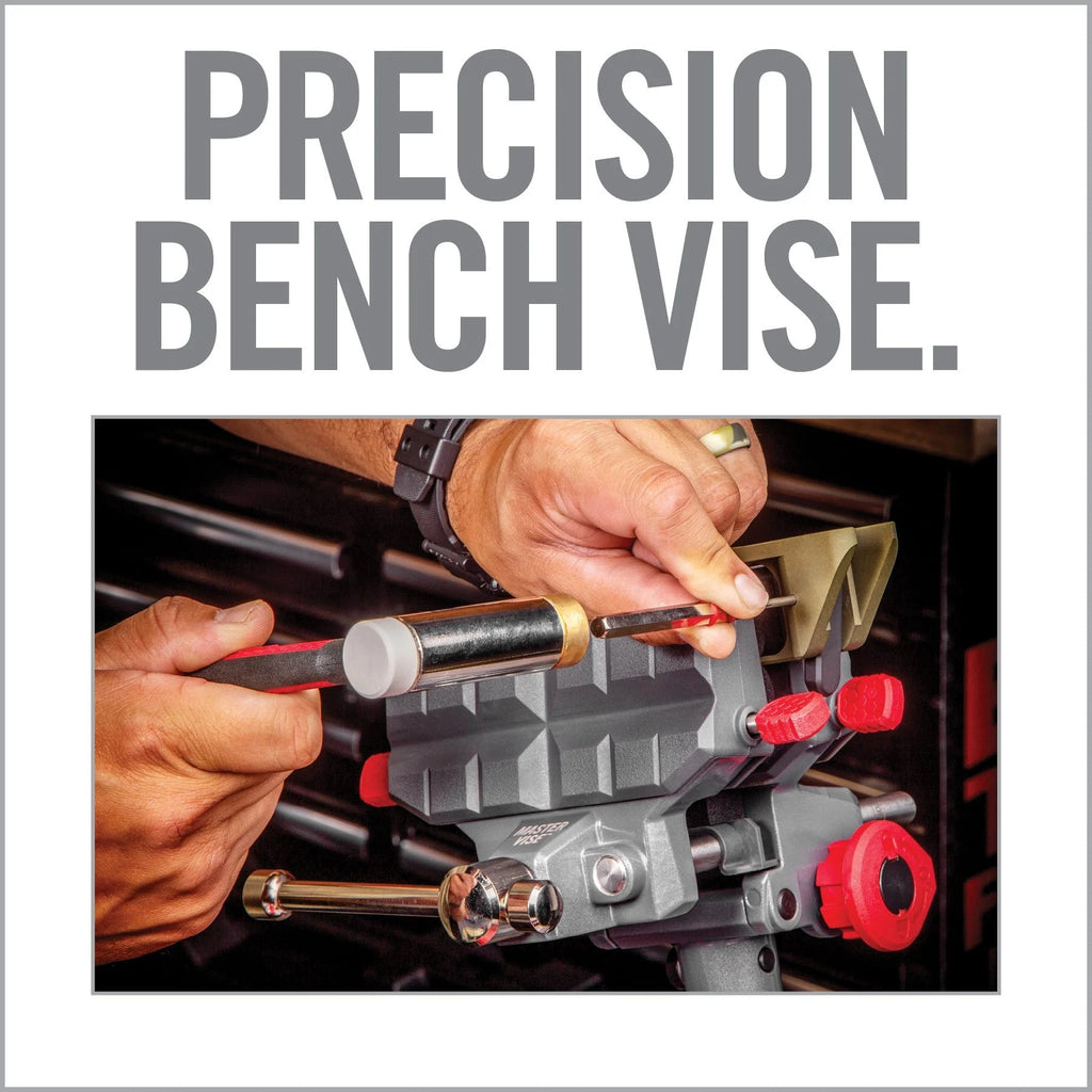 Master Gun Vise Articulating Bench Vise — storage and case view