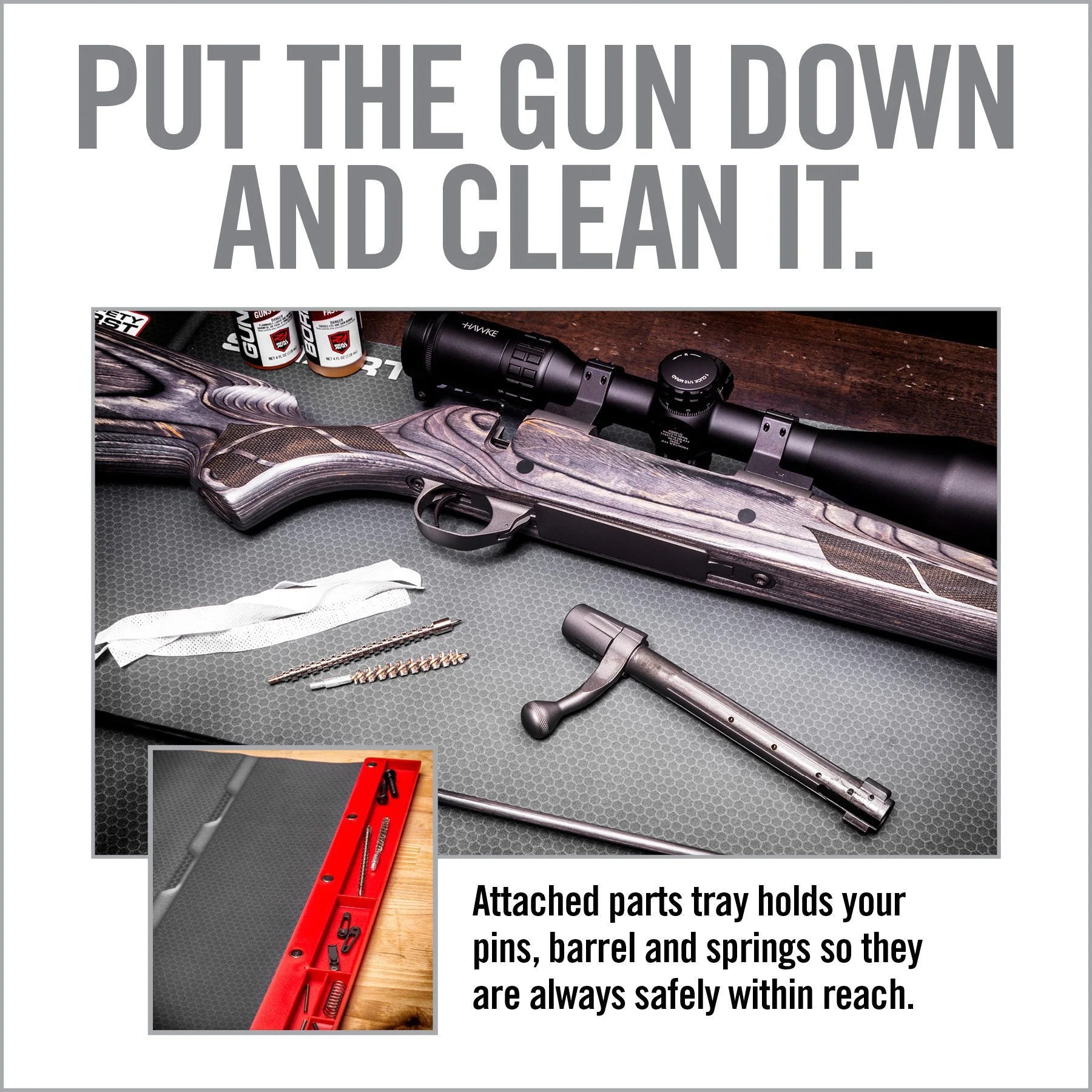 Real Avid Universal Smart Mat Long-Gun with Parts Tray — alternate angle view