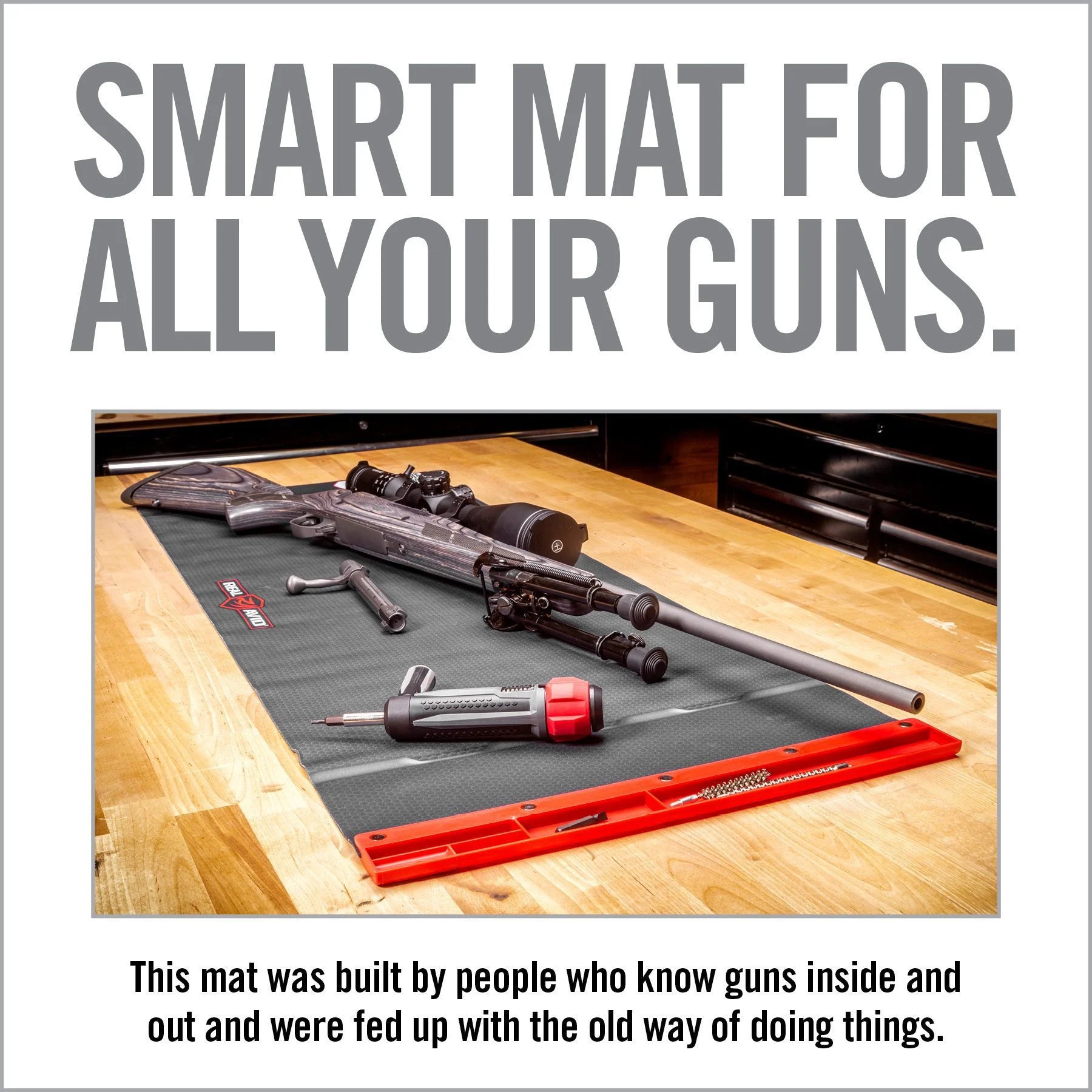 Real Avid Universal Smart Mat Long-Gun with Parts Tray — feature highlight