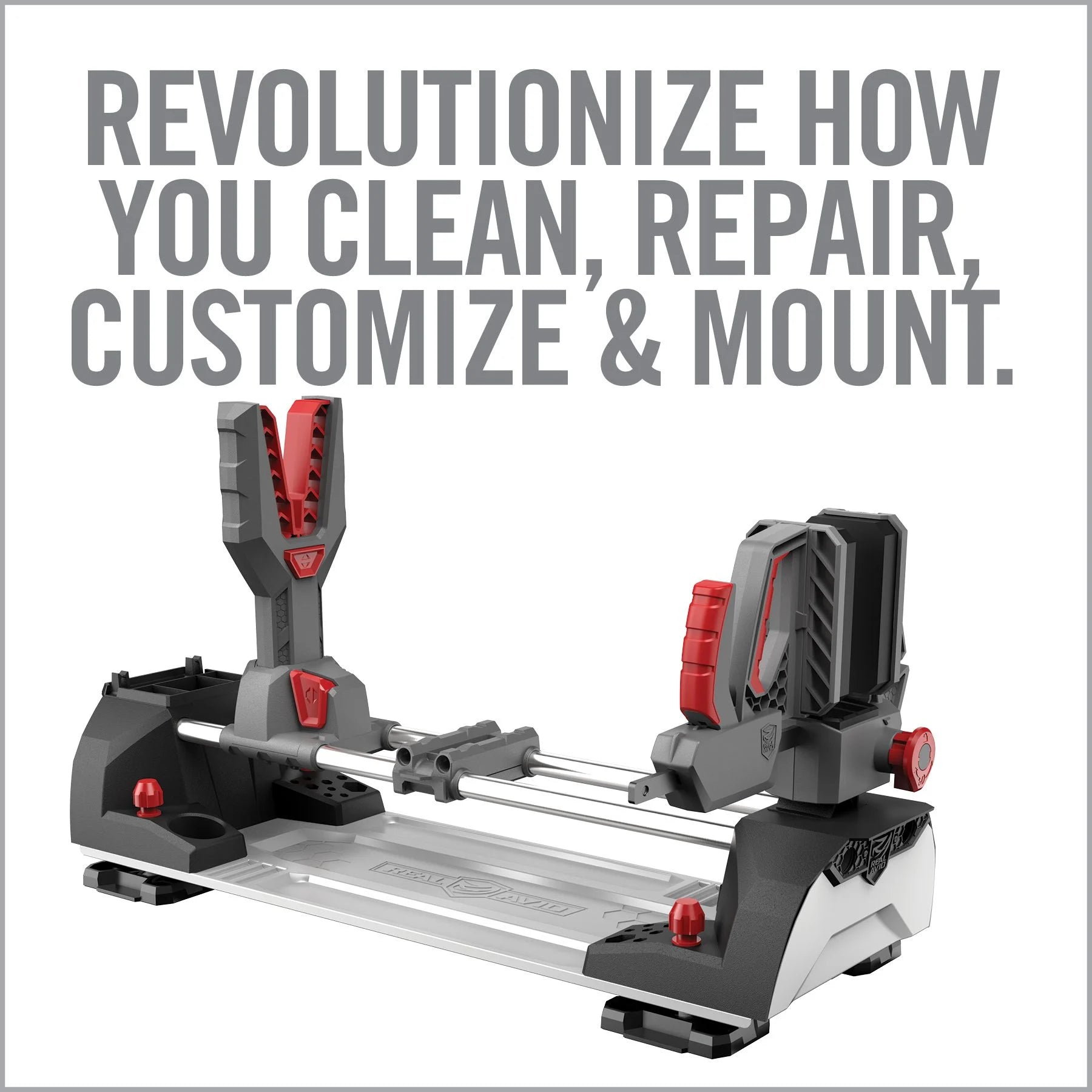 Master Gun Workstation™ — Bench Vise + Integrated Cleaning System