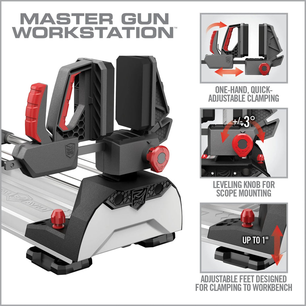 Master Gun Workstation™ — Bench Vise + Integrated Cleaning System