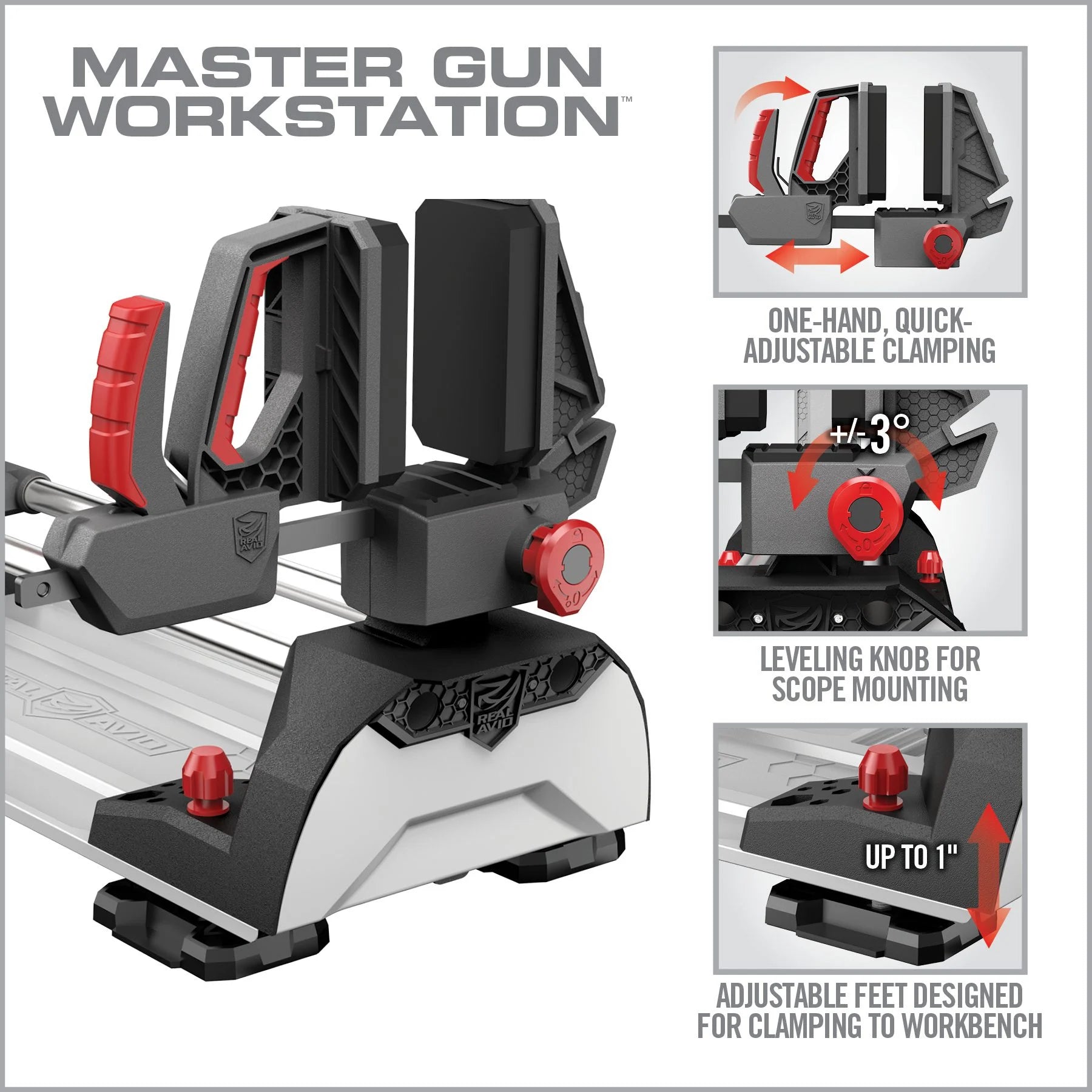 Master Gun Workstation™ — Bench Vise + Integrated Cleaning System