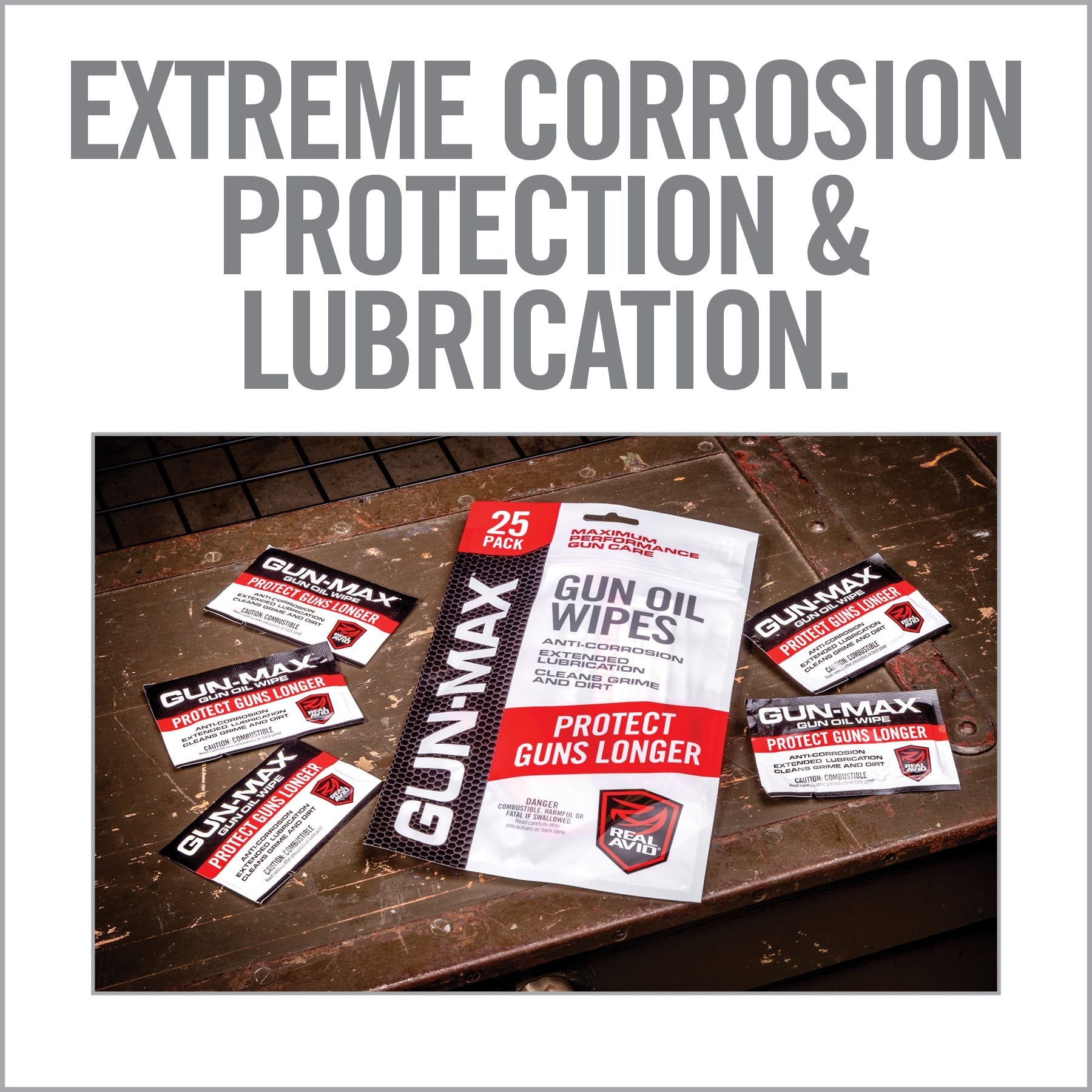 Gun-Max Gun Oil Wipes 25-Count Field Pack — product detail close-up