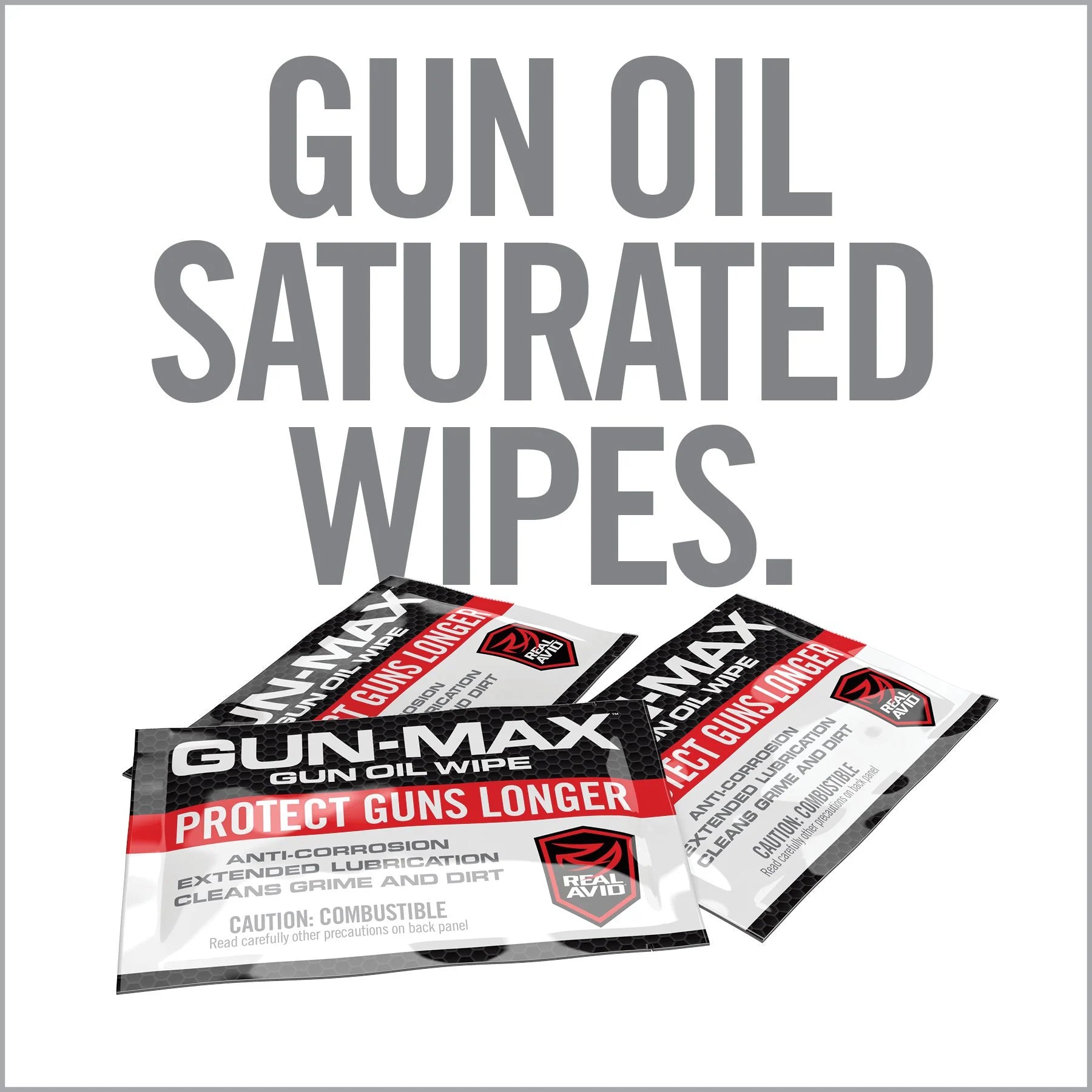 Gun-Max Gun Oil Wipes 25-Count Field Pack — feature highlight