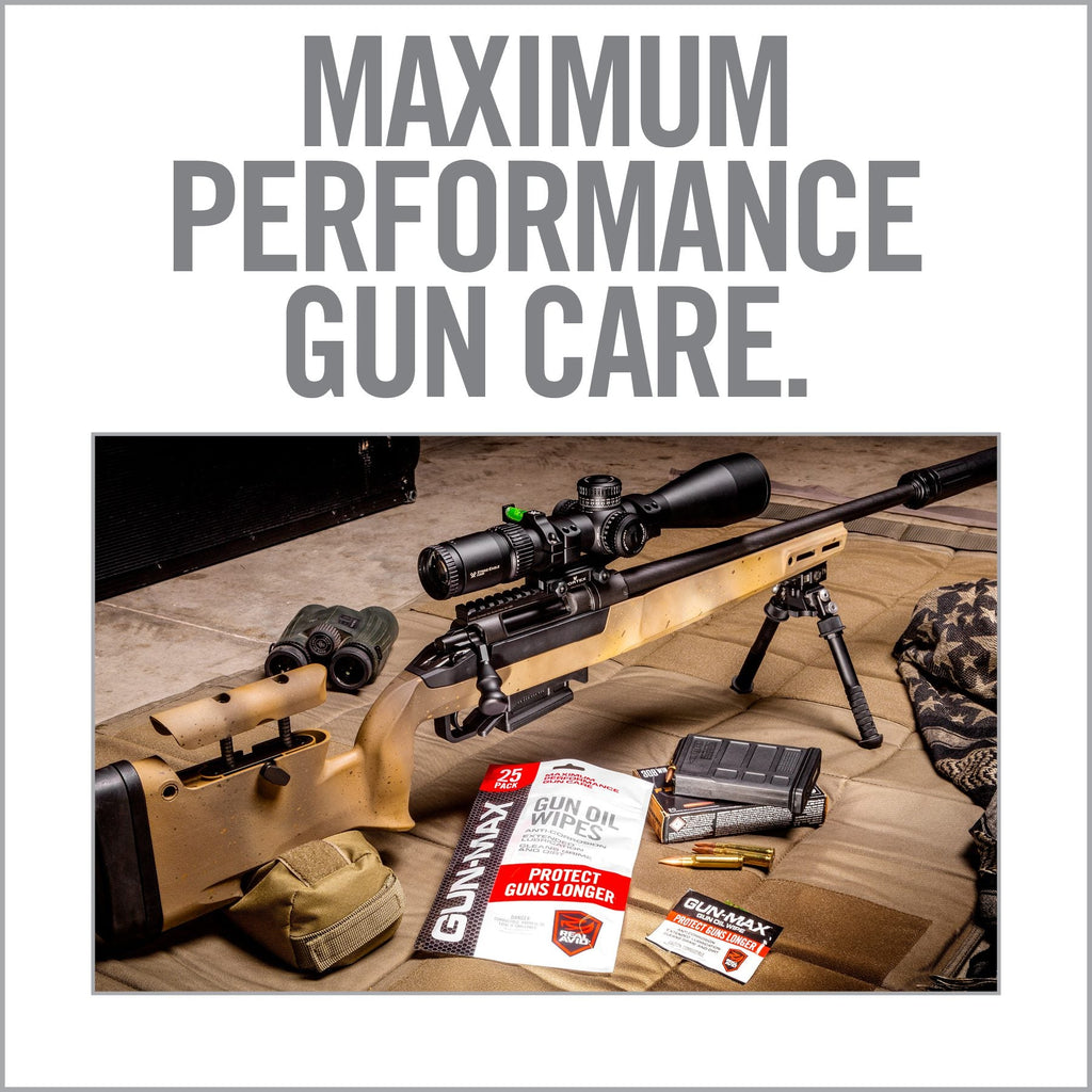 Gun-Max Gun Oil Wipes 25-Count Field Pack — storage and case view