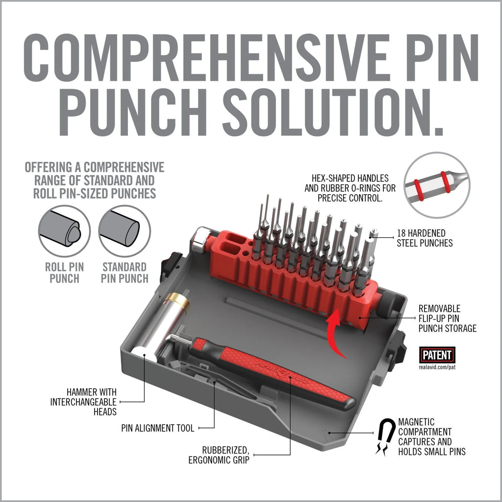 Master Bench Block® Pro Kit — Integrated Bench Block, Hammer & Punch Set