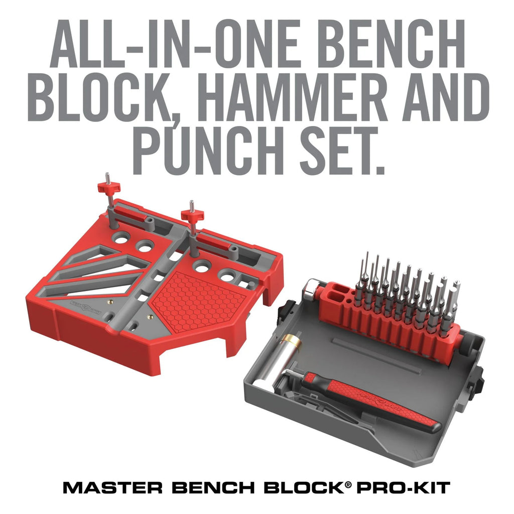 Master Bench Block® Pro Kit — Integrated Bench Block, Hammer & Punch Set