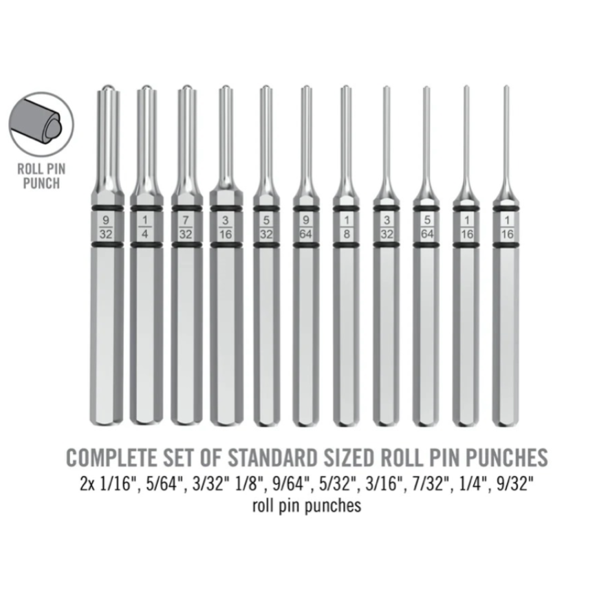 Accu-Punch™ 11-Piece Roll Pin Punch Set