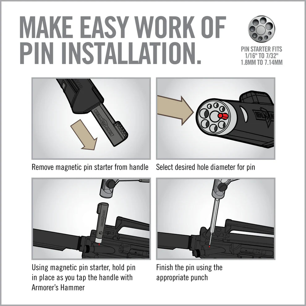 Armorer's Master Hammer™ & Accu-Punch™ 11-Piece Standard Pin Punch Set