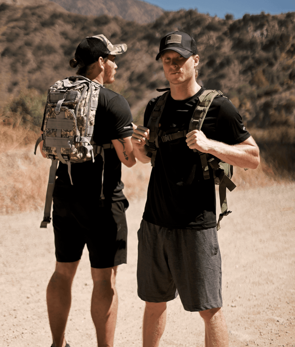 JupiterGear 25L MOLLE Tactical Range Backpack — size and scale reference