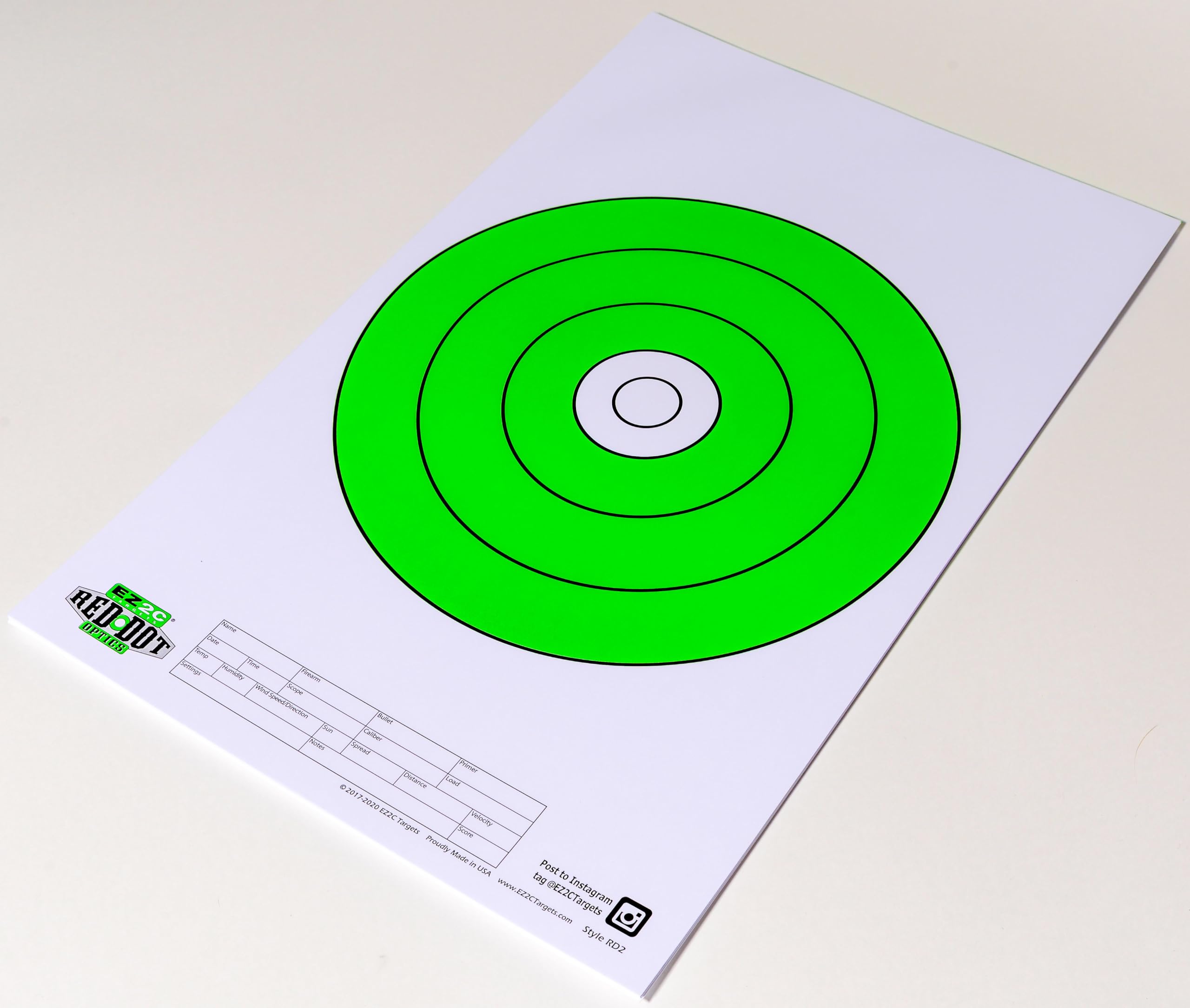 10-Inch Bullseye Target RD2 — 11x17 inch 25-Pack