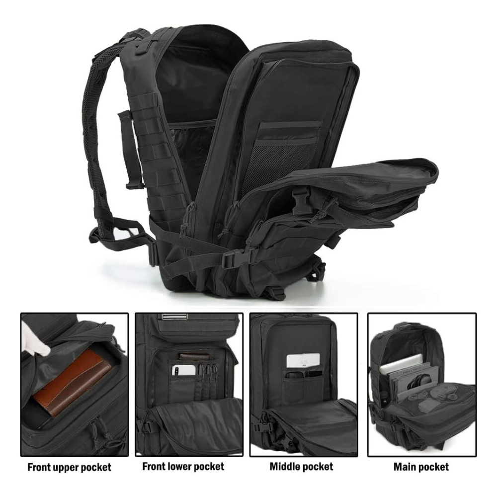 JupiterGear Military 3P Tactical 45L Backpack — 3-Day Assault Pack