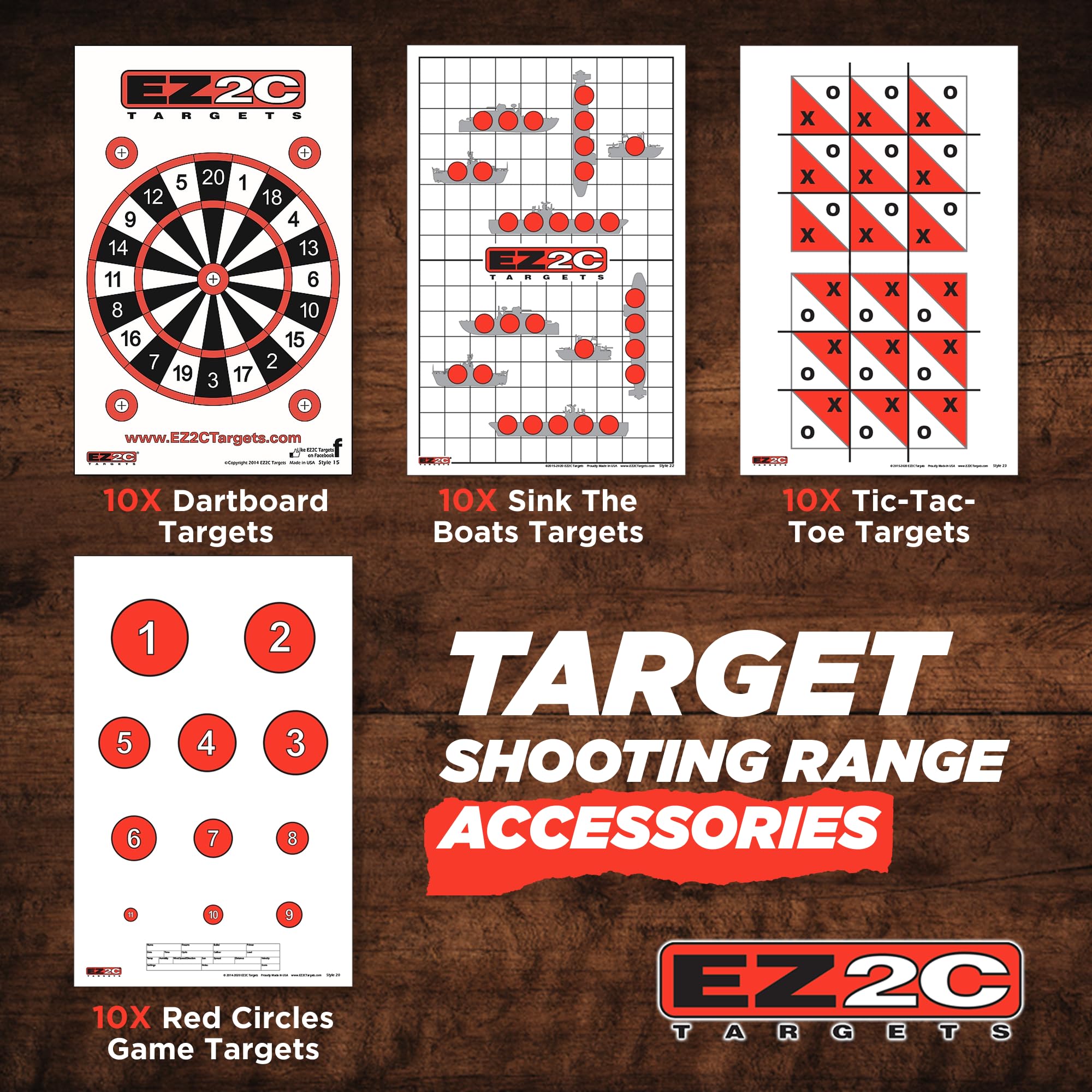 Four Fun Game Targets — 11×17