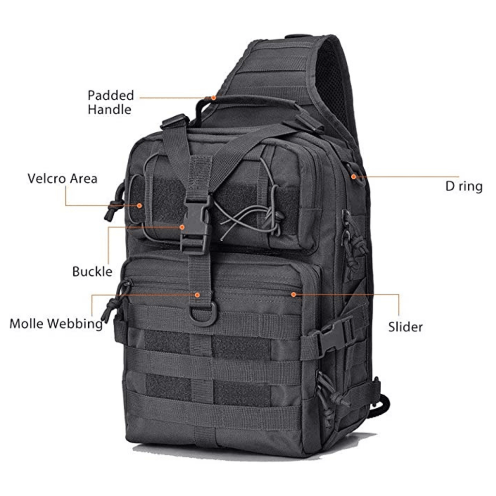Jupiter Gear Tactical 15L Sling Range Bag MOLLE — in-use demonstration