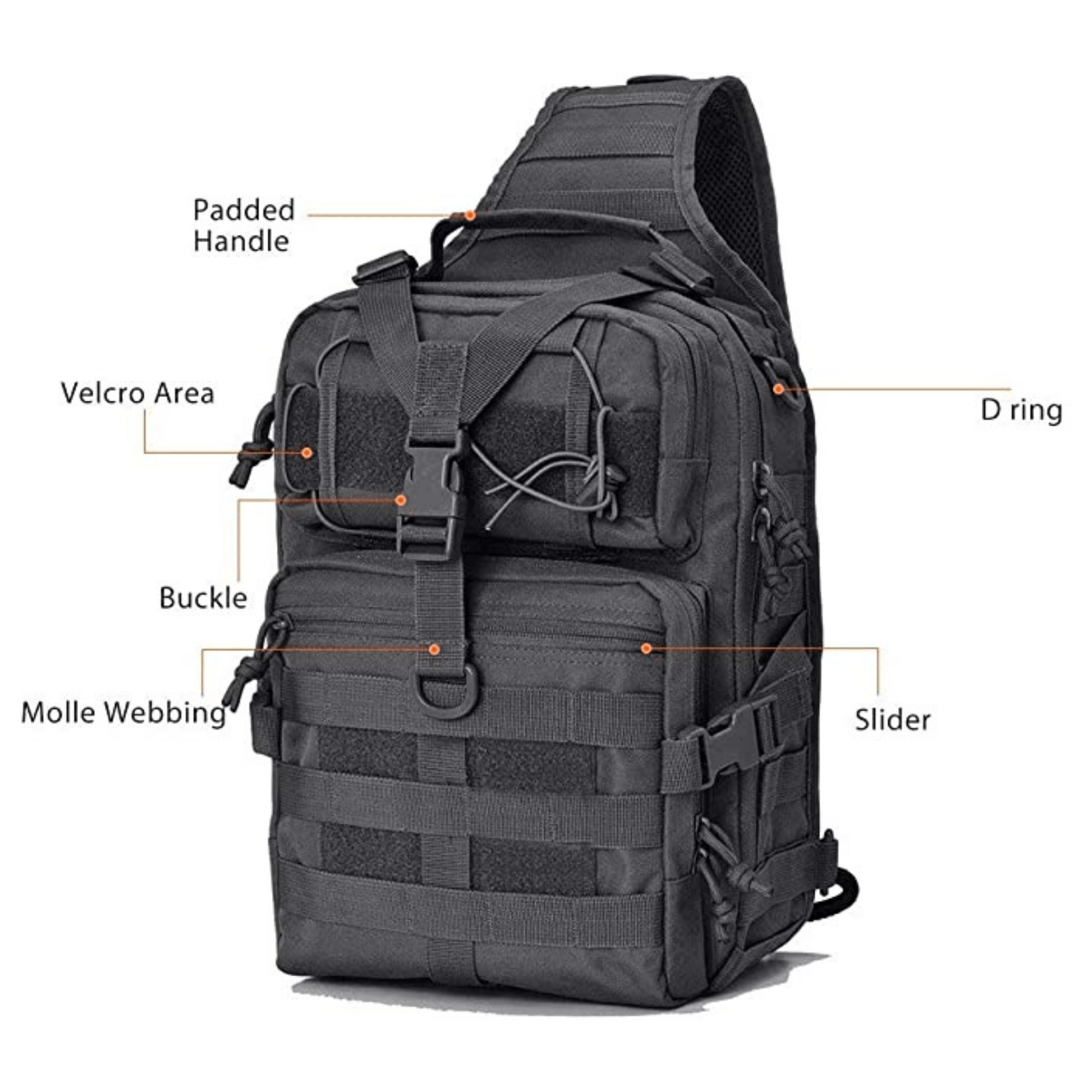 Jupiter Gear Tactical 15L Sling Range Bag MOLLE — in-use demonstration