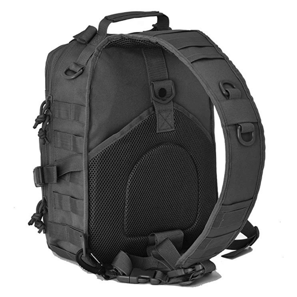 Jupiter Gear Tactical 15L Sling Range Bag MOLLE — storage and case view
