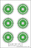 Six 4" Bullseyes Target RD6 — 11×17