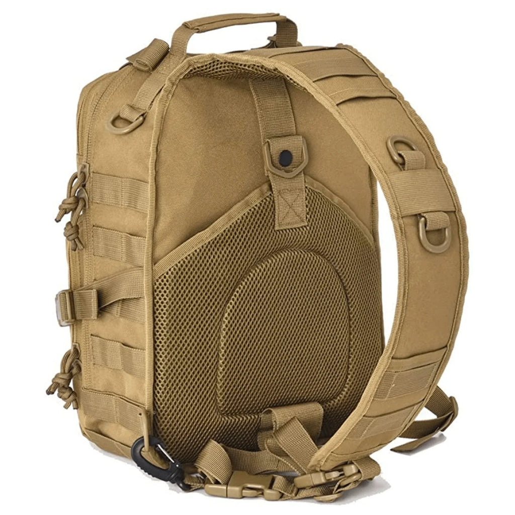 Tactical 15L Sling Range Bag MOLLE Outdoor Pack — pocket and compartment detail