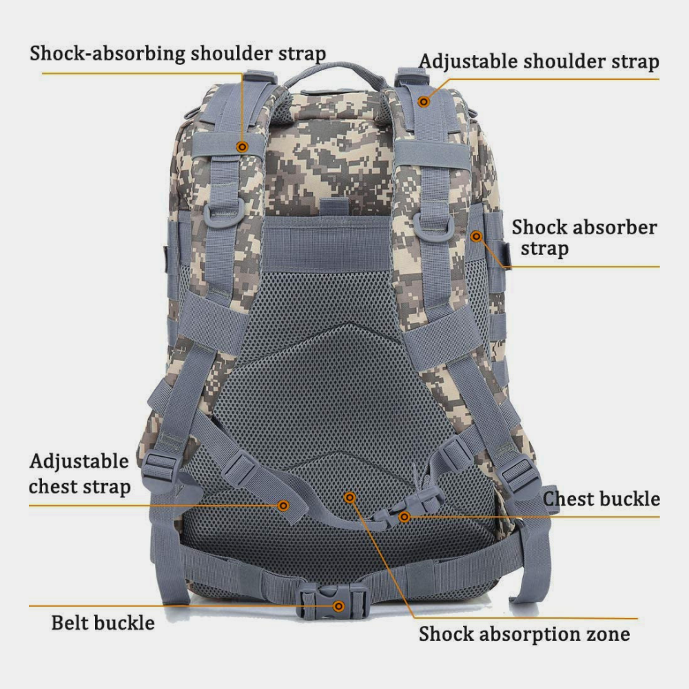 JupiterGear Military 3P Tactical 45L Backpack — 3-Day Assault Pack