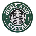 Guns and Coffee PVC Morale Patch — OD Green