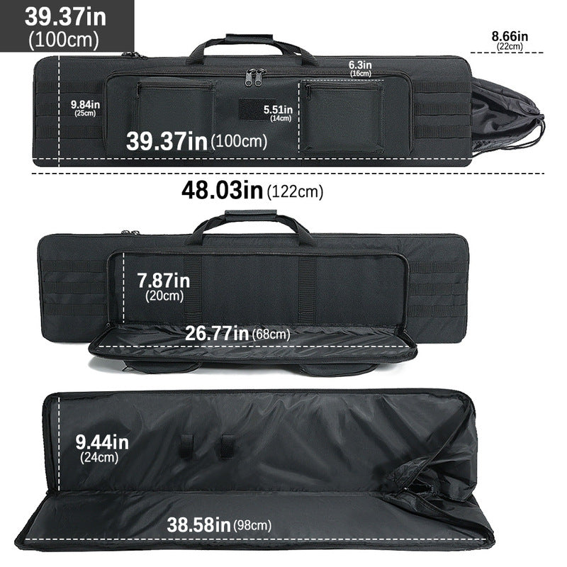 Tactical Rifle Case — Velvet-Lined Soft Bag with MOLLE Panels