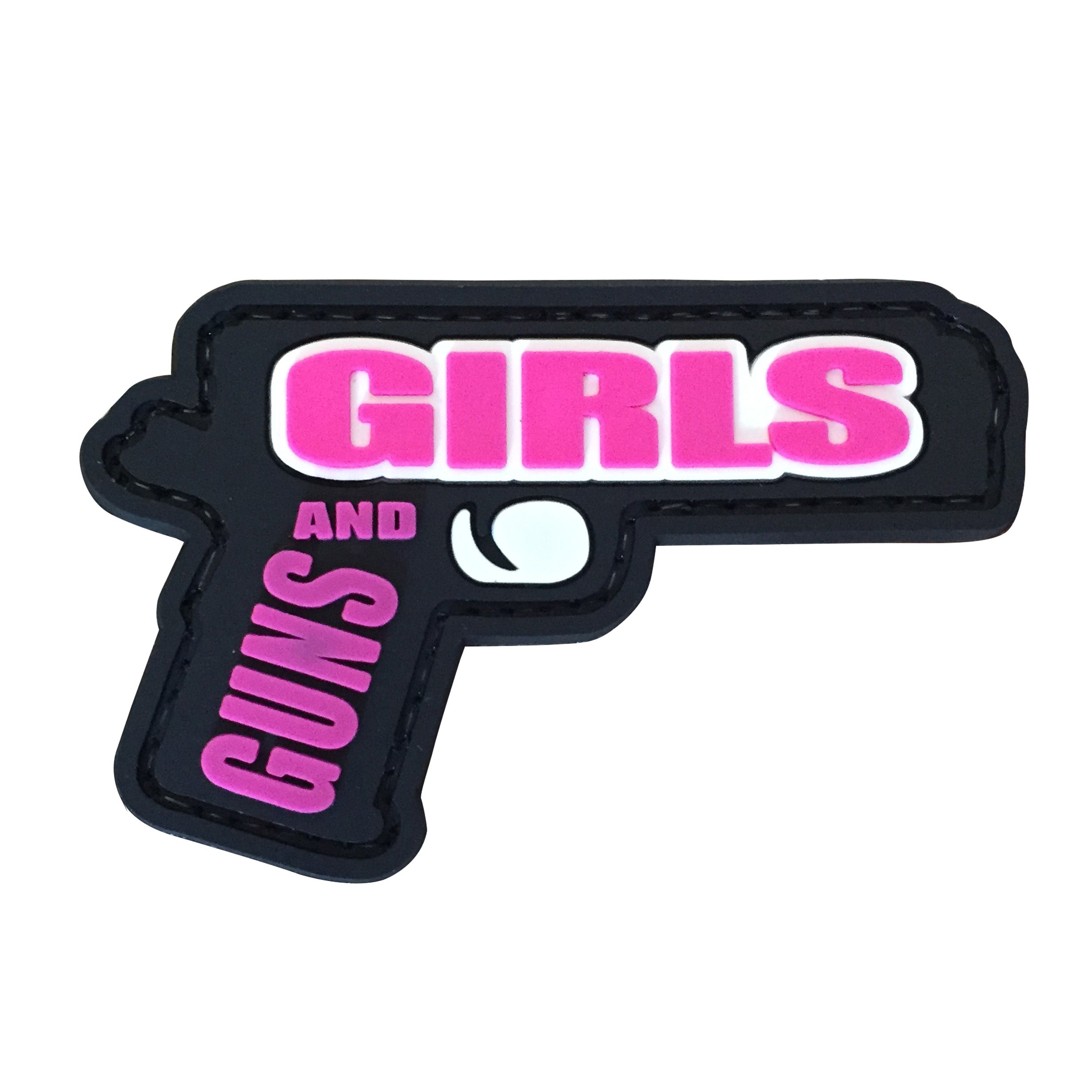 Guns and Girls PVC Morale Patch — Pink