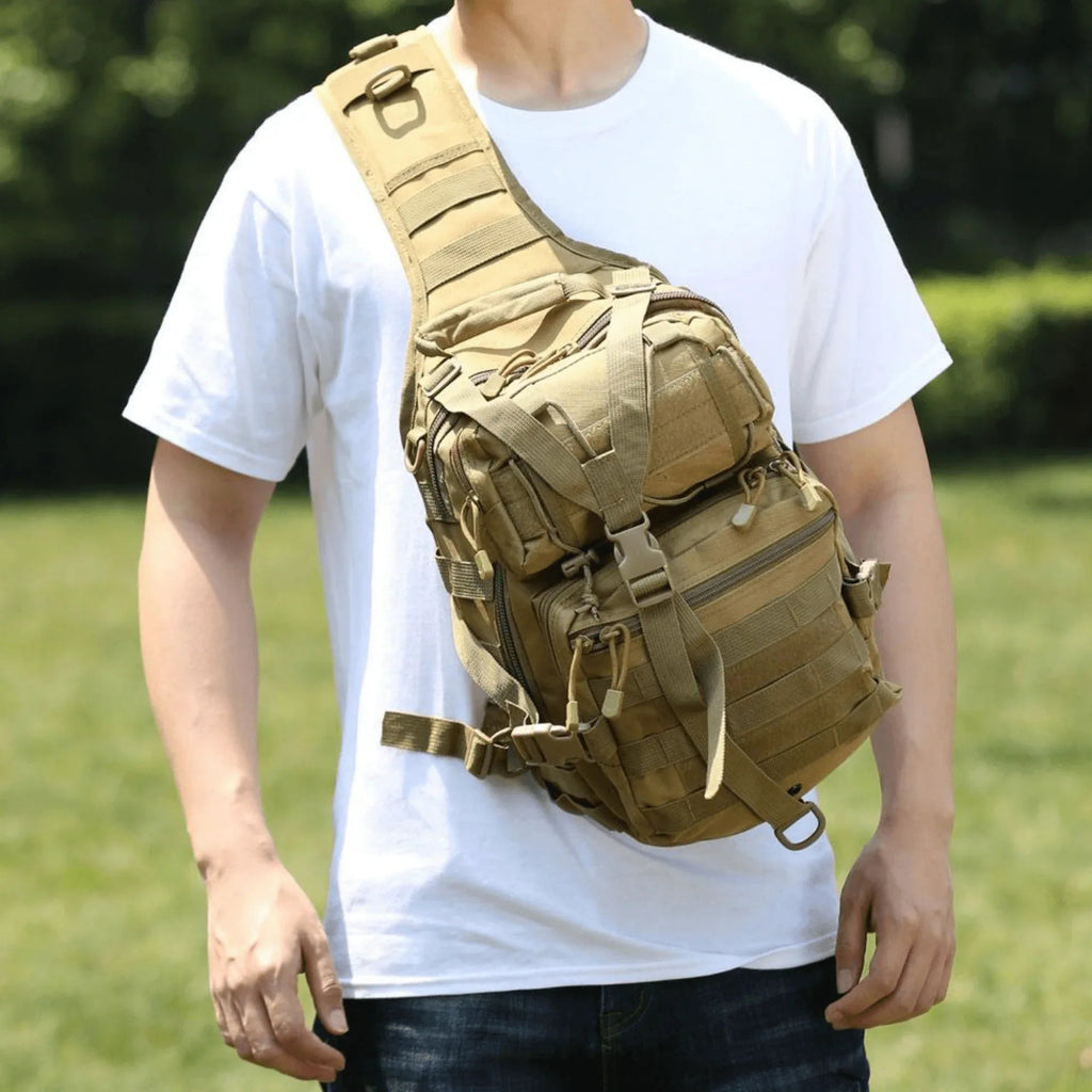 Tactical 15L Sling Range Bag — MOLLE Outdoor Shoulder Pack