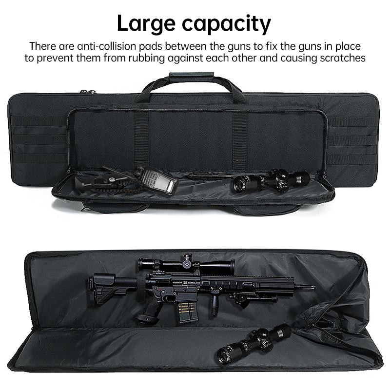 Tactical Rifle Case — Velvet-Lined Soft Bag with MOLLE Panels