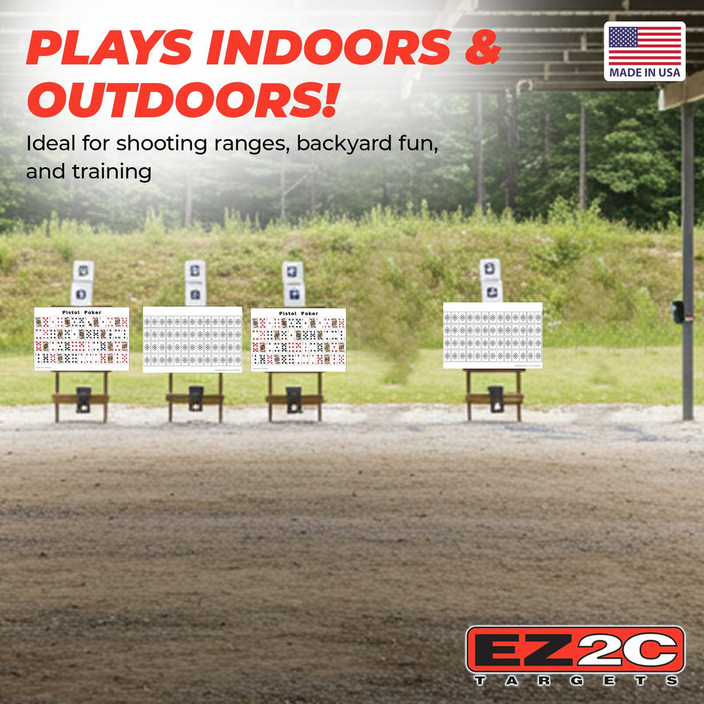Pistol Poker Target — 12×18 (20-Pack)