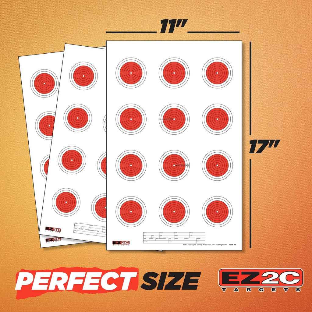Small-Bore 50ft Target #27 — 11×17 (25-Pack)