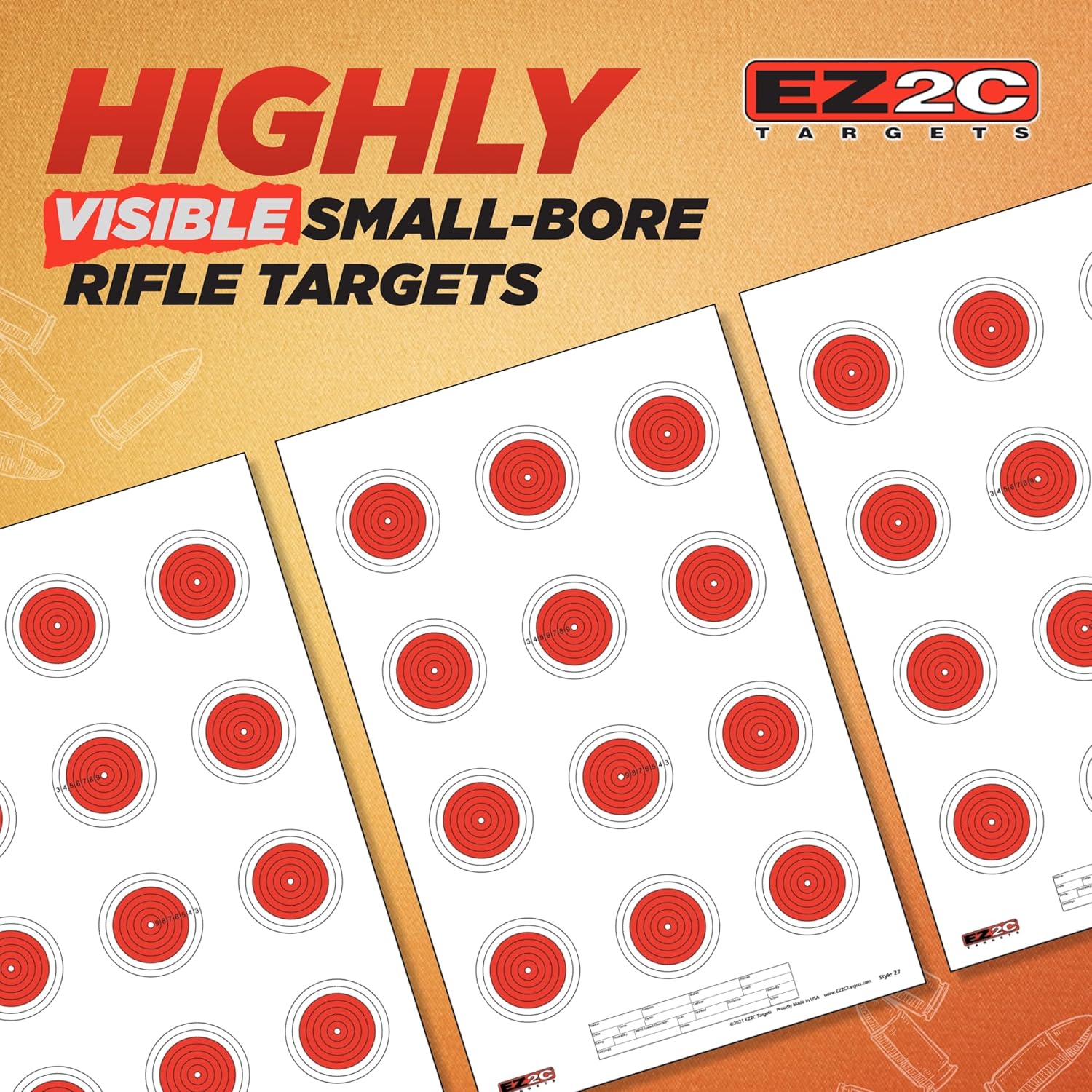 Small-Bore 50ft Target #27 — 11×17 (25-Pack)