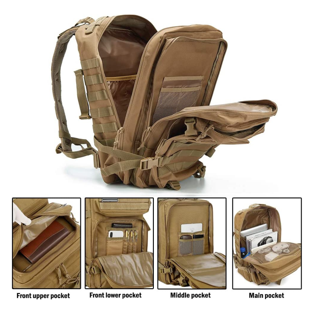 JupiterGear Military 3P Tactical 45L Backpack — 3-Day Assault Pack