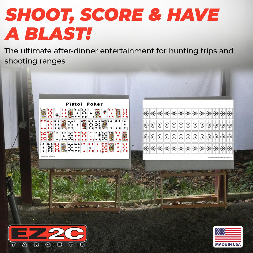 Pistol Poker Target — 12×18 (20-Pack)