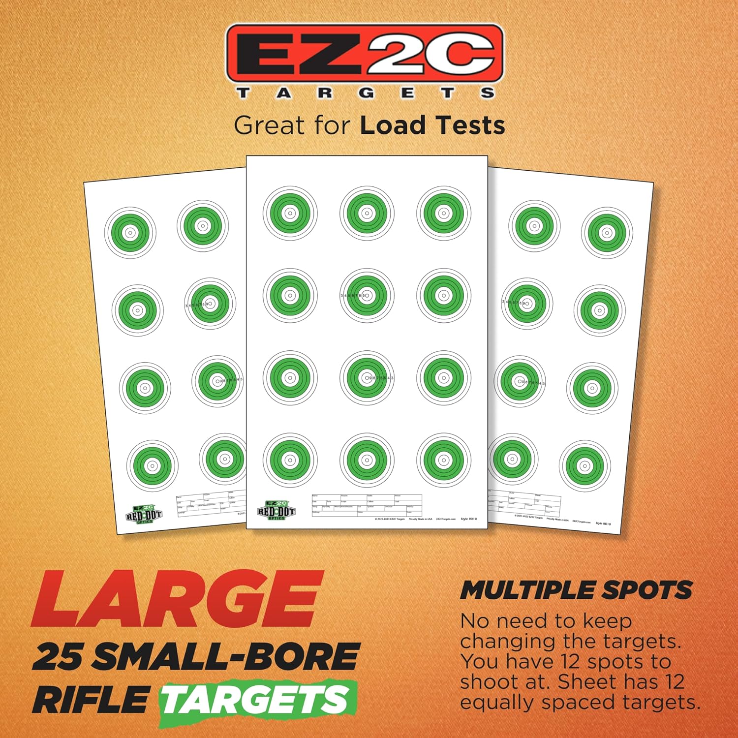 Small-Bore 50ft Target #27 — 11×17 (25-Pack)