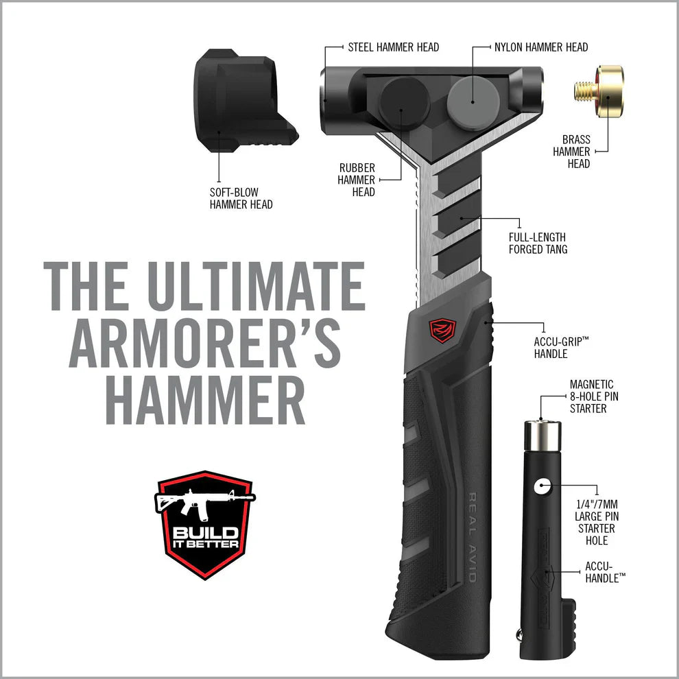 Armorer's Master Hammer™ — Forged Full-Tang Gunsmithing Hammer