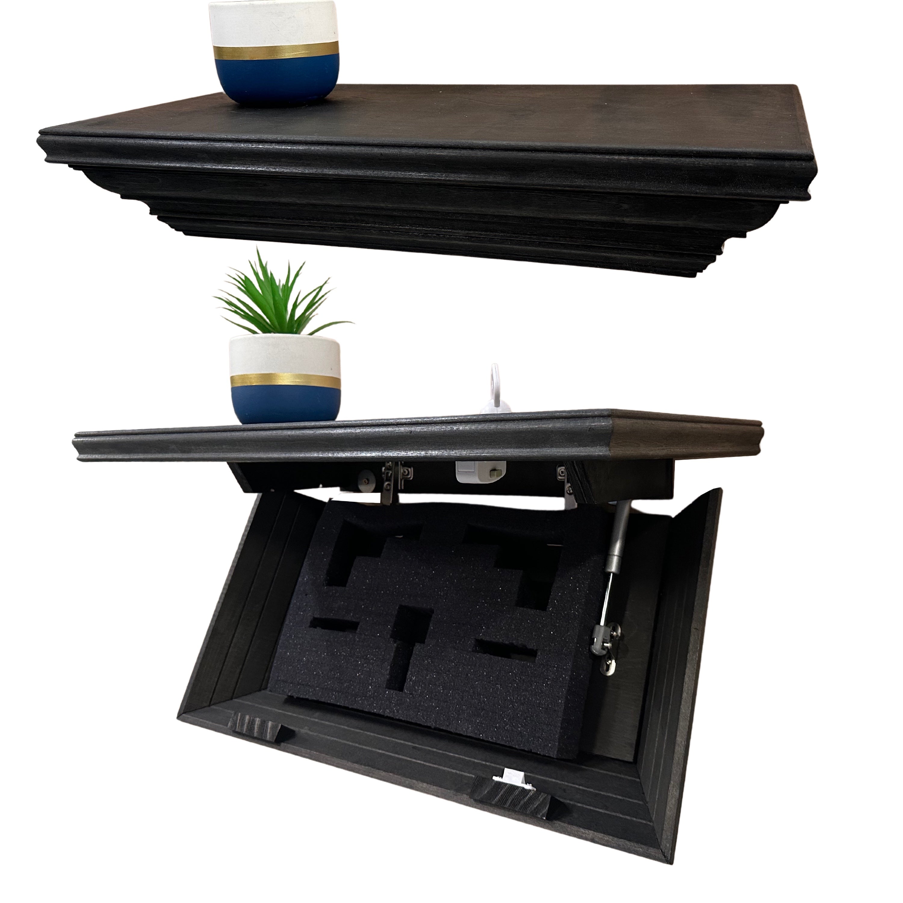 Concealment Wall Shelf — Black Finish