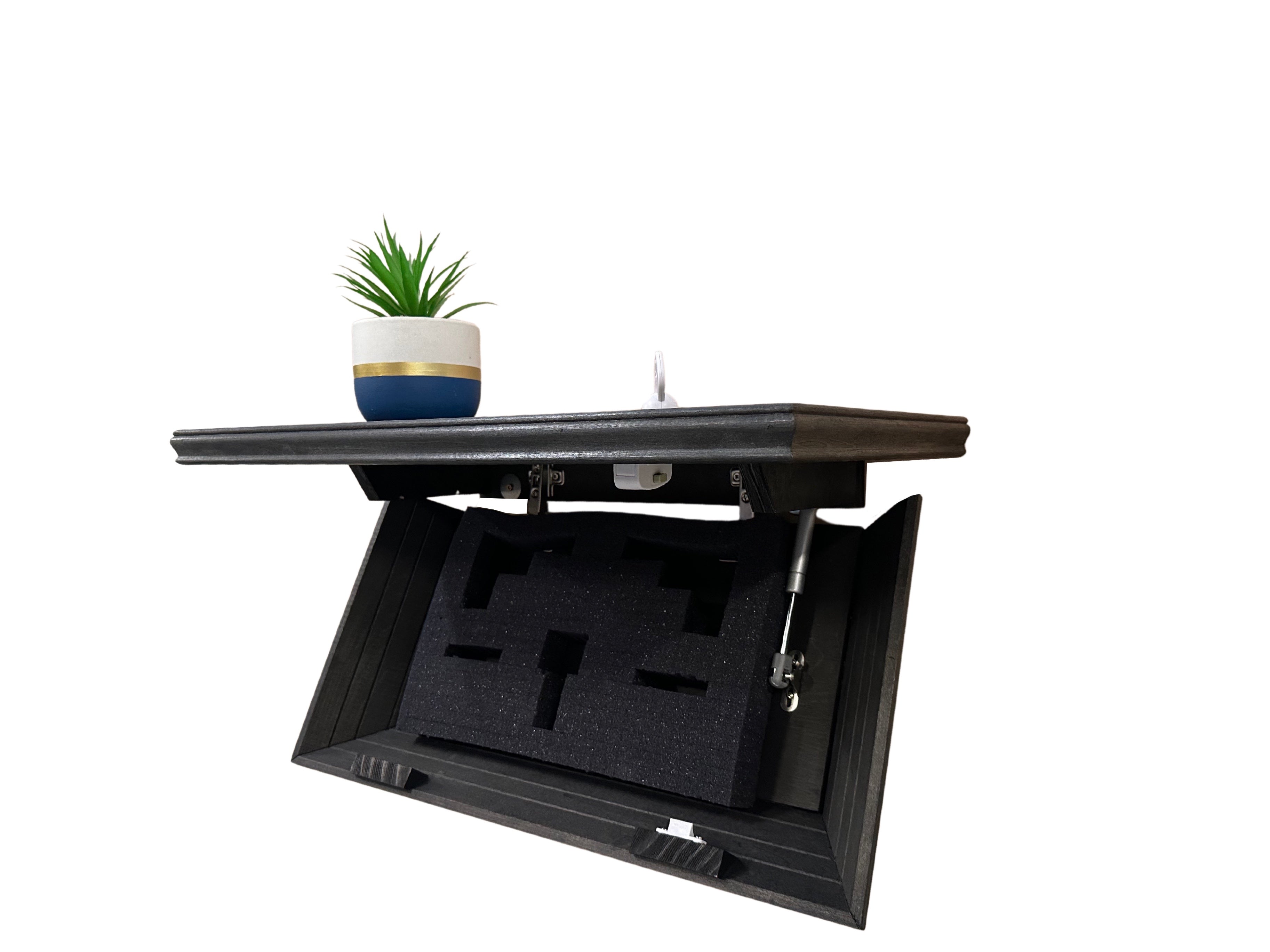 Concealment Wall Shelf — Black Finish