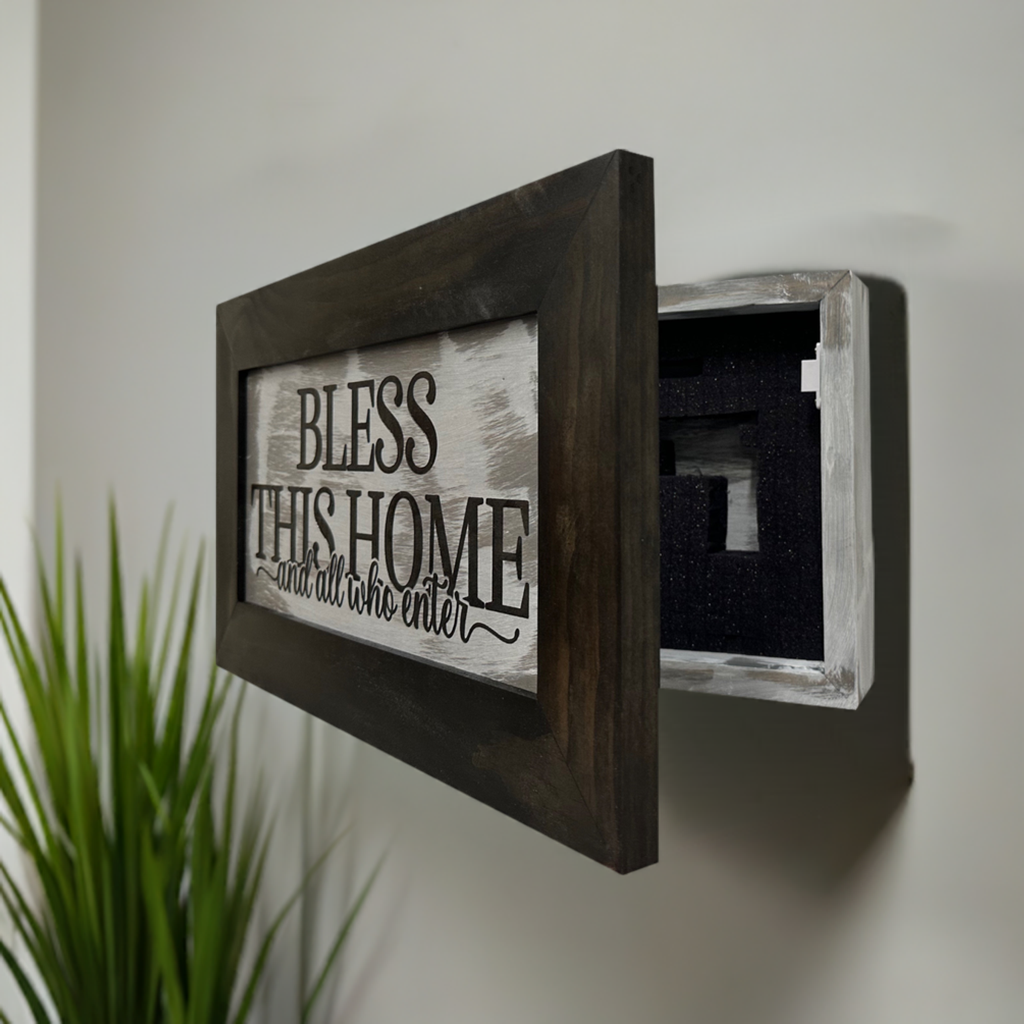 "Bless This Home" Concealment Wall Décor — Hidden Storage