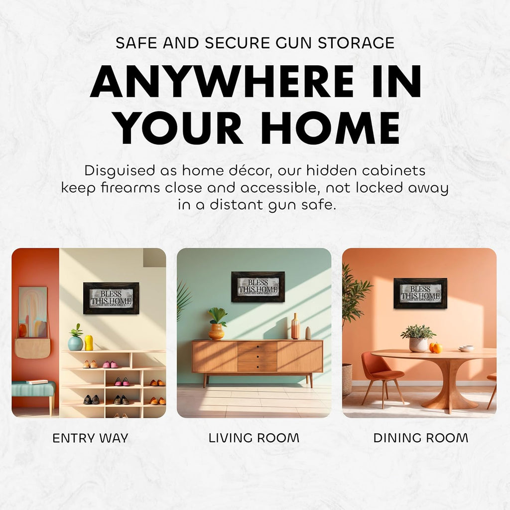 "Bless This Home" Concealment Wall Décor — Hidden Storage