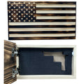 Burnt American Flag Concealment Cabinet — Hidden Wall Storage